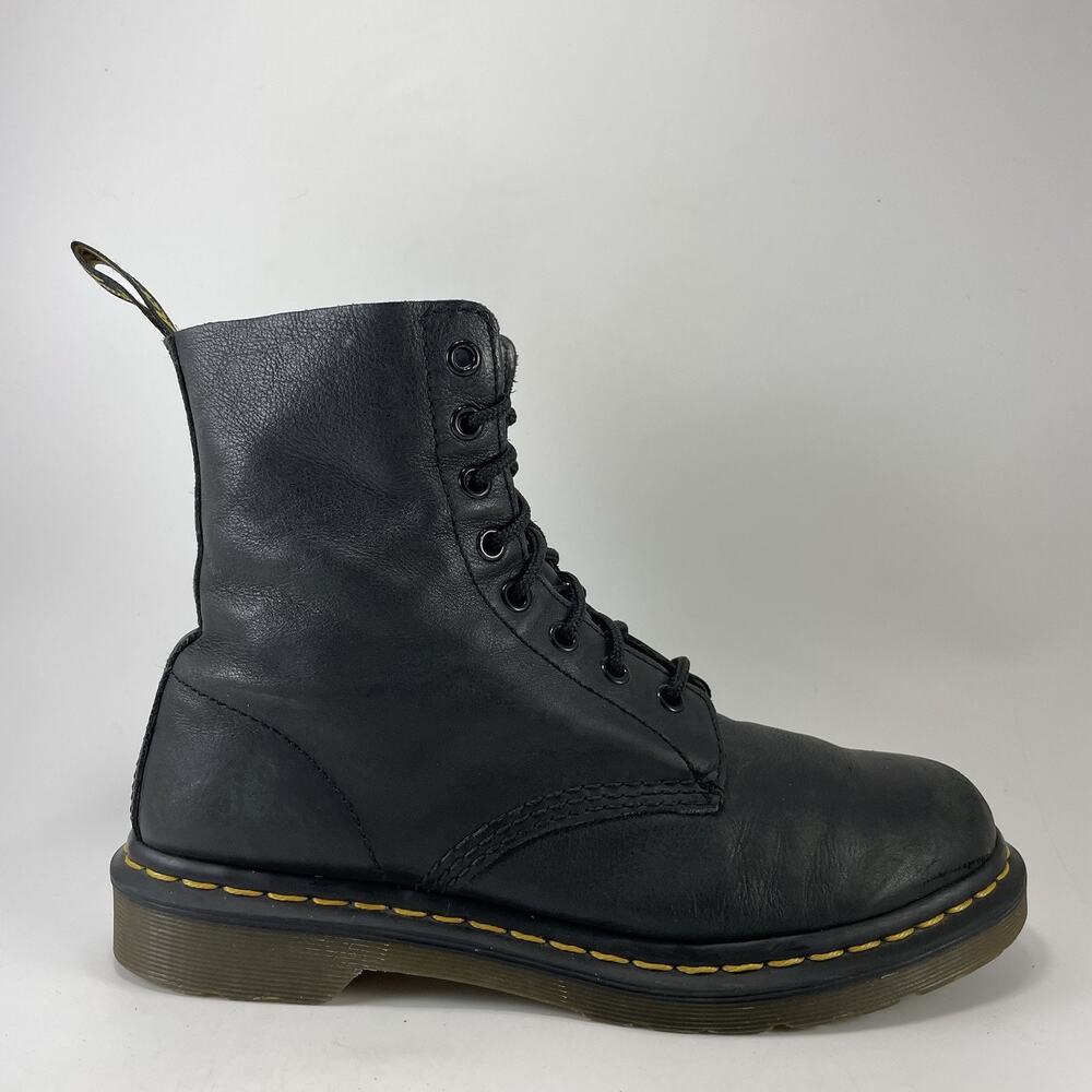 Dr. Martens Pascal Black Leather 8-Eye Ankle Combat Boots Womens Size 9 M Casual